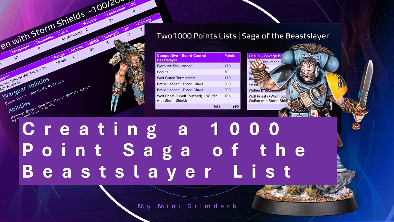 Space Wolves at 1000 Points – Competitive and Casual List Ideas | Warhammer 40K | Beastslayer