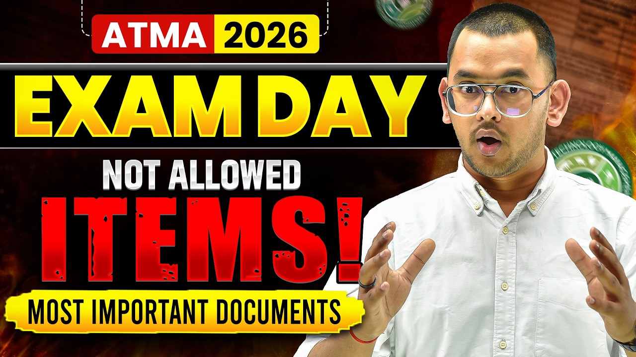 ATMA 2026 Exam Day Guidelines 🚨 Not Allowed Items & Important Documents | Must Watch #mba2026 #atma