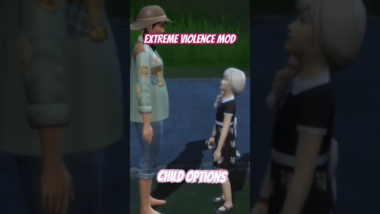 Sims 4 extreme violence mod child options #shorts