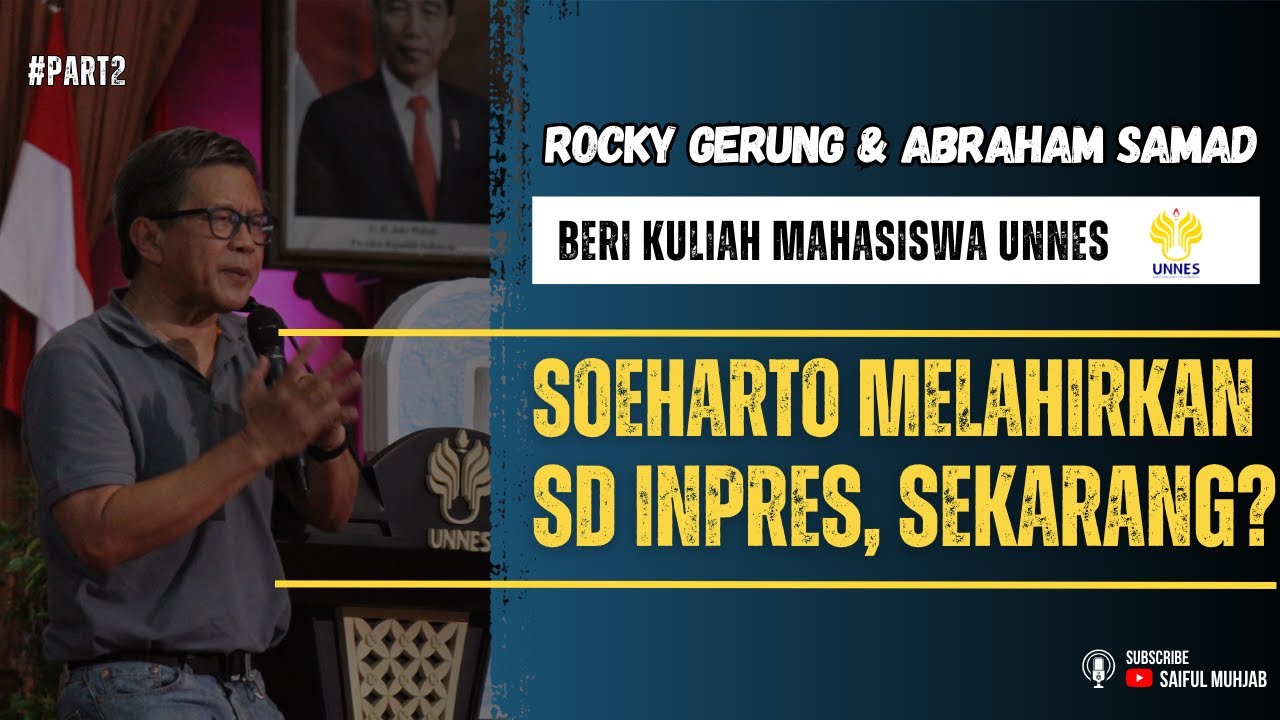 Rocky Gerung : Banyak Guru Besar Tapi Otak Kecil, Jangan Sopan Pada Pikiran ! | #part2 di UNNES.