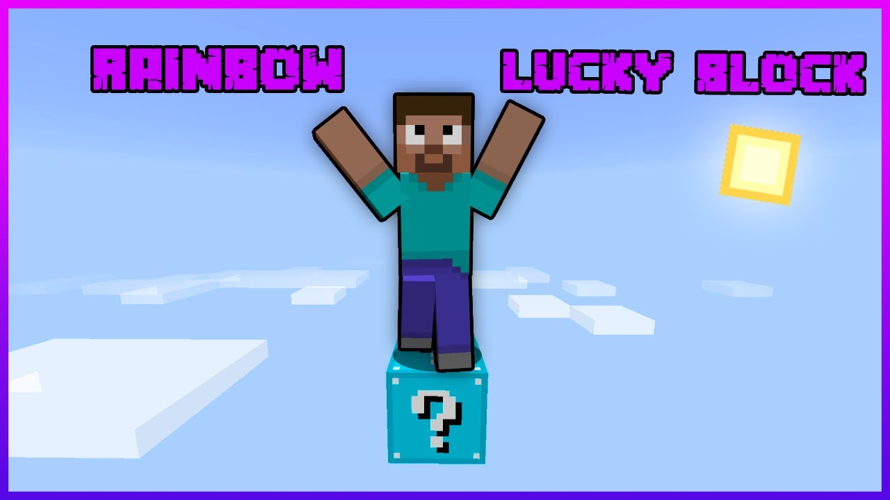 I Survived The Rainbow Lucky Block one Block In Minecraft