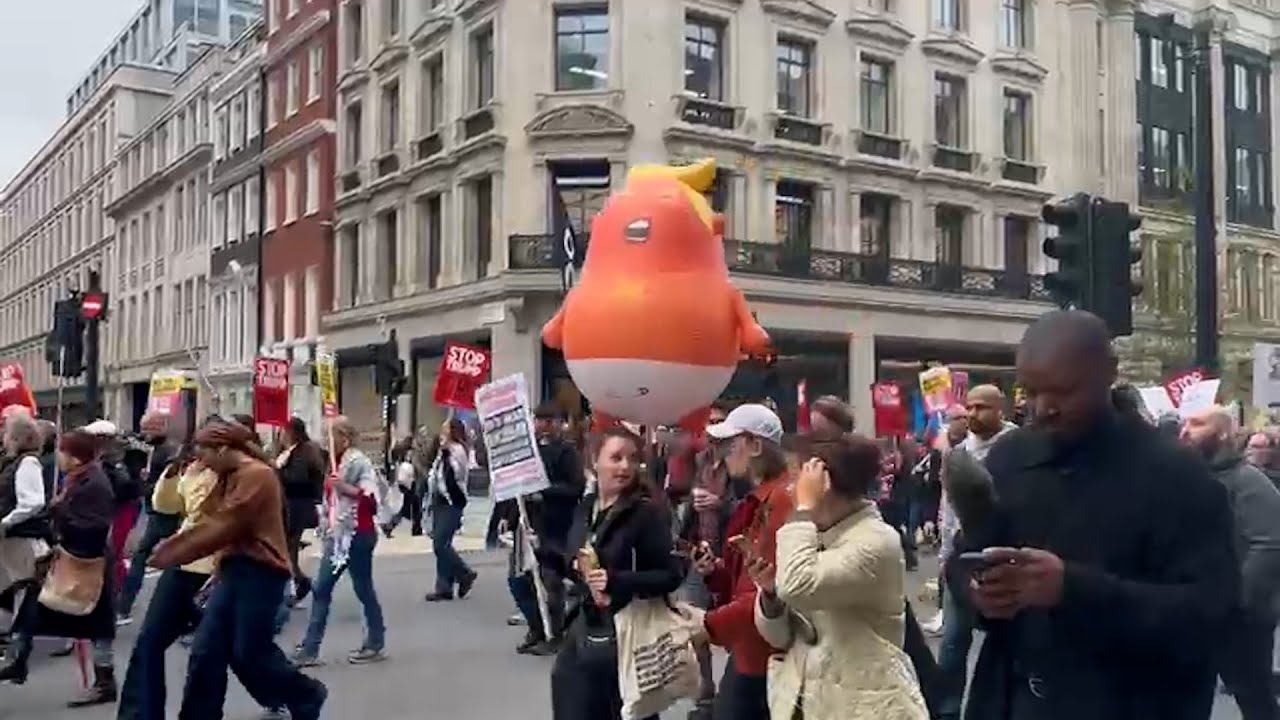 Watch: Protests across Windsor and London over Trump’s visit