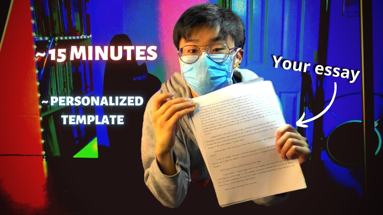Finish writting your common app essay by the end of this video