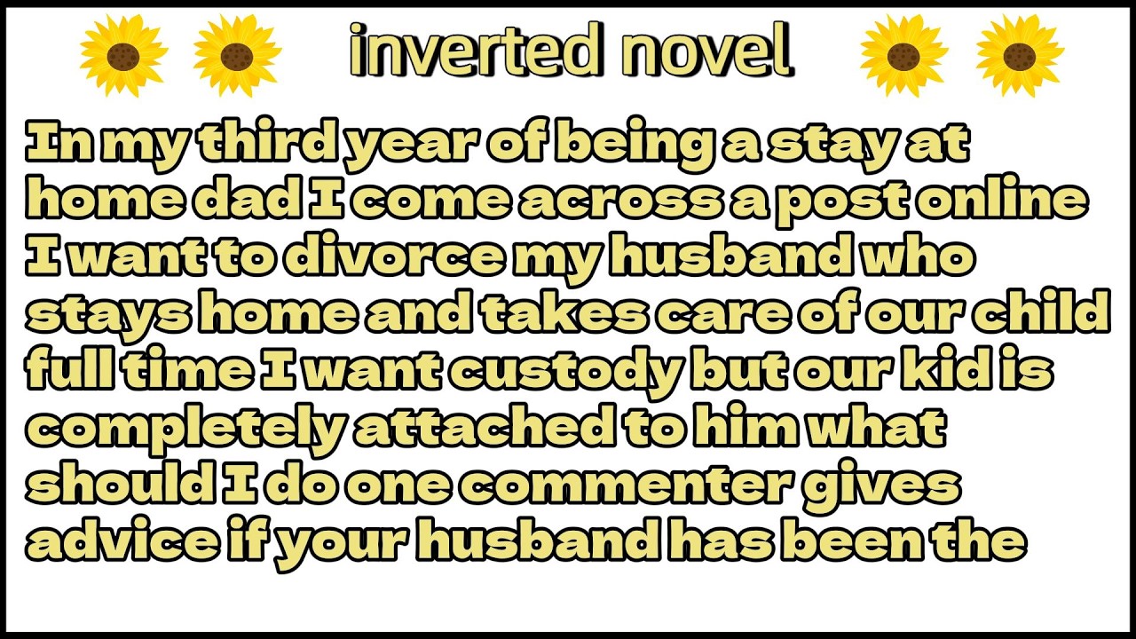 In my third year of being a stay at home dad I come across a post online I want to divorce my