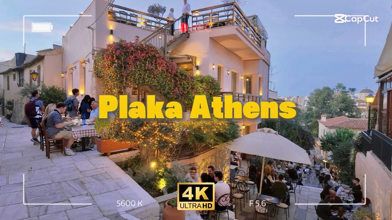 Plaka Athens 🇬🇷 4K Walking Tour