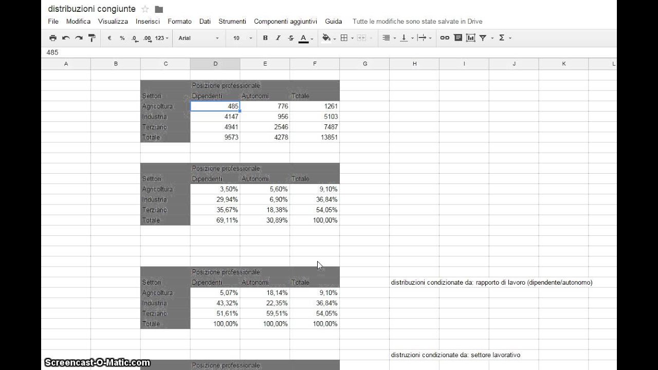 Statistica lez. 7: distribuzioni marginali e condizionate