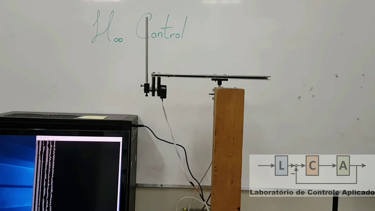 Digital Hinf Robust Control of a Rotary Inverted Pendulum
