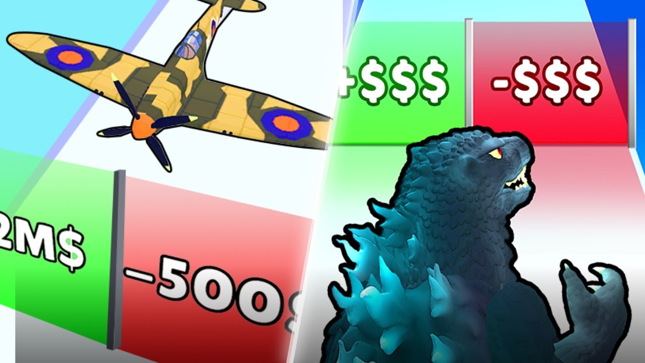 Plane Evolution | Kaiju Run | All Levels Gameplay | Satisfying Mobile Games | Android,iOS