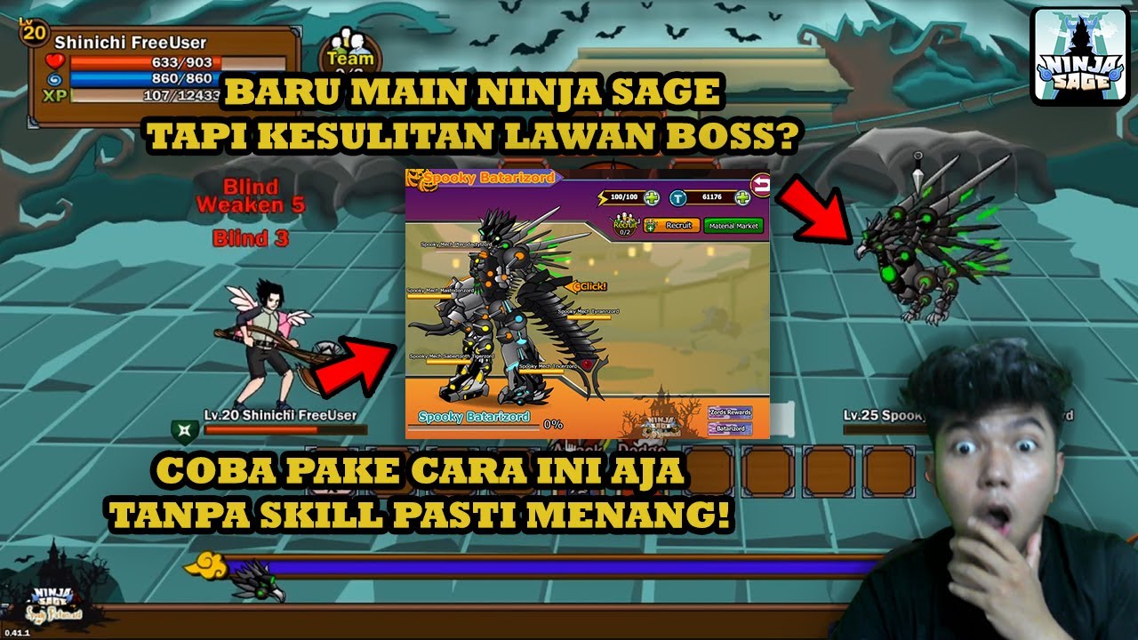 BARU MAIN NINJA SAGE TAPI KESULITAN LAWAN BOSS? COBA PAKE CARA INI! TANPA SKILL PASTI BISA MENANG!