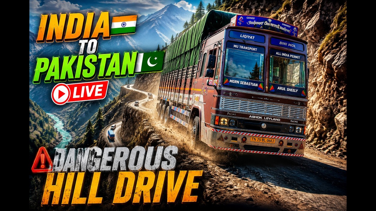 🔥 LIVE ETS2 India Map | India 🇮🇳 to Pakistan 🇵🇰 Cargo Delivery Through Dangerous Hills| #shortslive