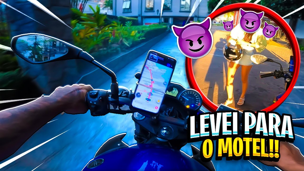 UBER MOTO DE XJ6 LEVEI A PASSAGEIRA NO HOTEL *xj s&oacute; o cano* [4K]