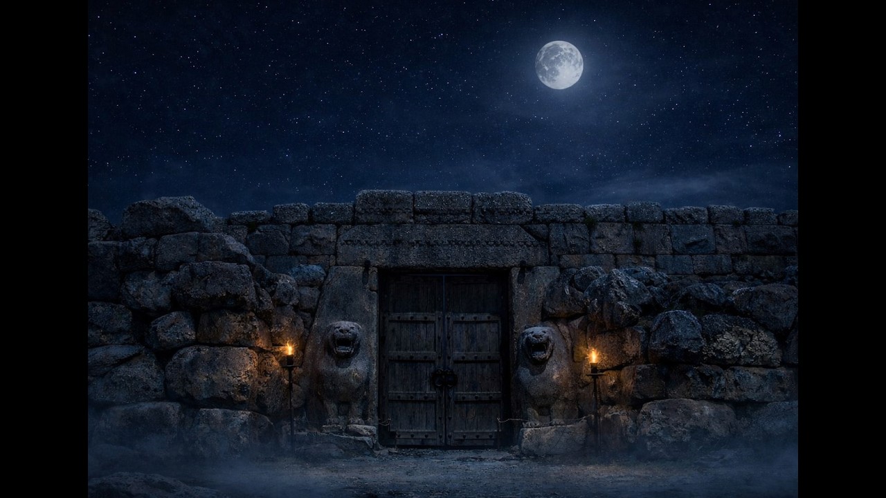 Hattusa Lion Gate at Night – Deep Dark Ambient (3 Hours)