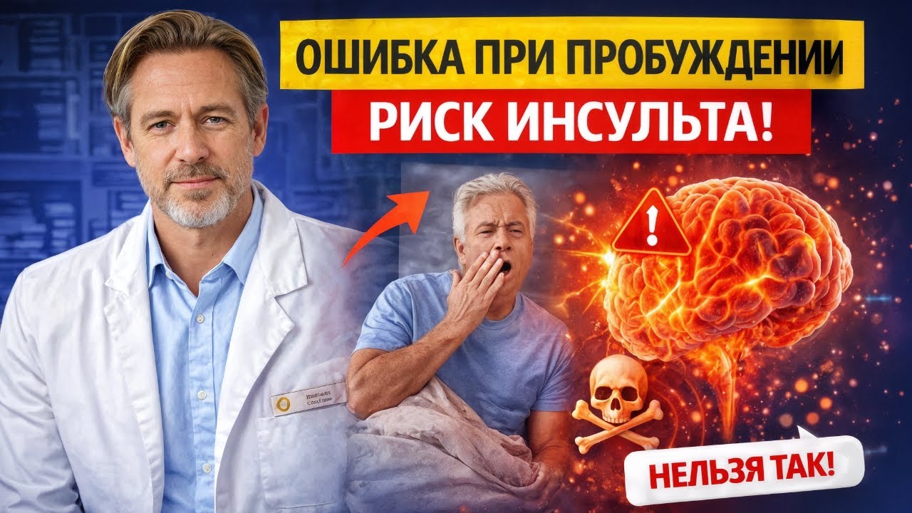 Эта Ошибка После Пробуждения Повышает Риск ИНСУЛЬТА - Не Делайте ЭТОГО Никогда! - Доктор Захаров