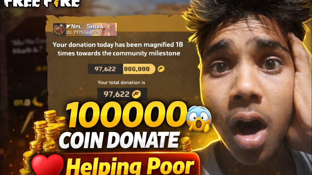 Garena Ka Amazing Event 😍 | Maine 100000 Gold Coin Donate Kiye Gareebo Ke Liye