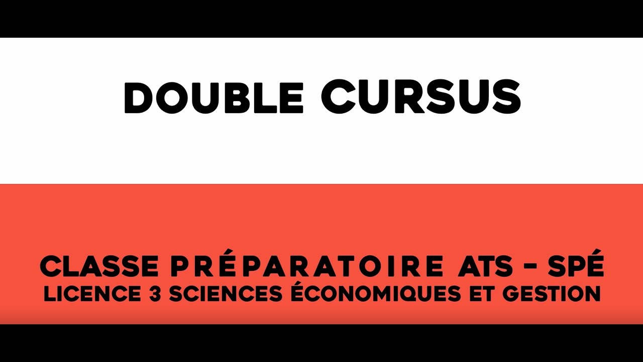 Présentation du double cursus Prépa ATS Spé - Licence 3 Martinière Duchère Lyon