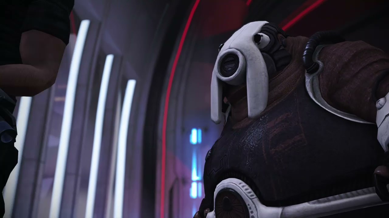 Mass Effect LE: Citadel: Schells The Gambler(Giving his Device away)