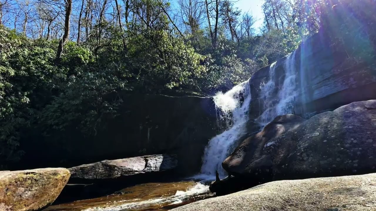 Cedar Rock Falls  • 8 Hours • Waterfall Sounds for Sleep, Study & Relaxation • North Carolina Nature