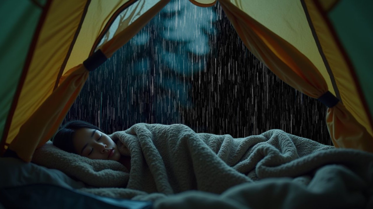 Calming Rain Sounds 🌧️ | Rainforest Night Sleep Ambience