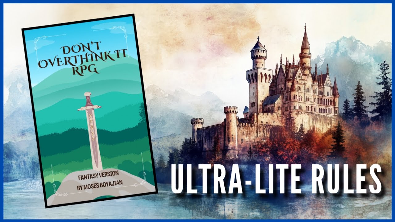 Don't Overthink It - Ultra-Lite Rules System TTRPG - Fantasy
