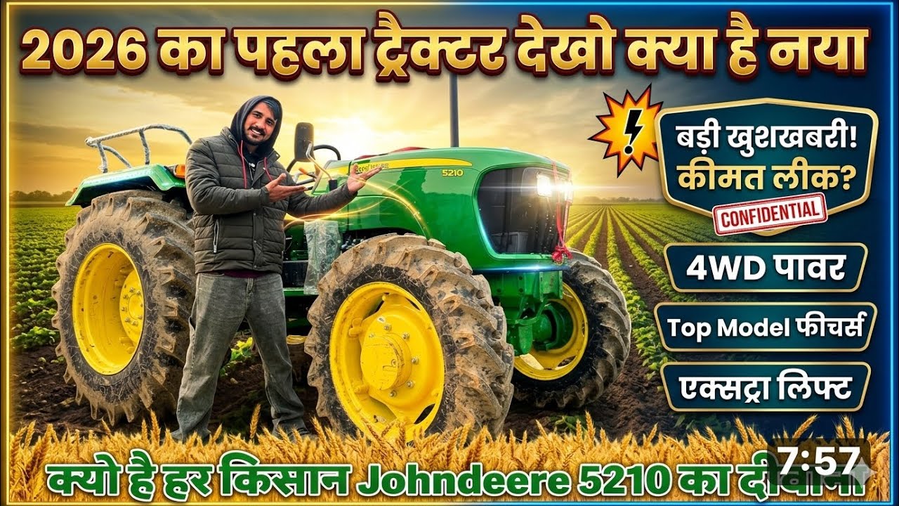 2026 का पहला John Deere Lift Pro 5210 क्या है ख़ास ॥ John Deere Tractor Price 