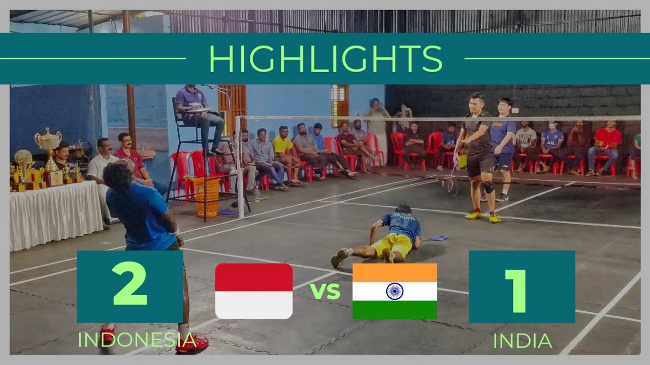 INDONESIAN PLAYERS VS NIVEDH/AKASH: JOYEES KAIPUZHA CLUB ALL KERALA BADMINTON TOURNAMENT 2022