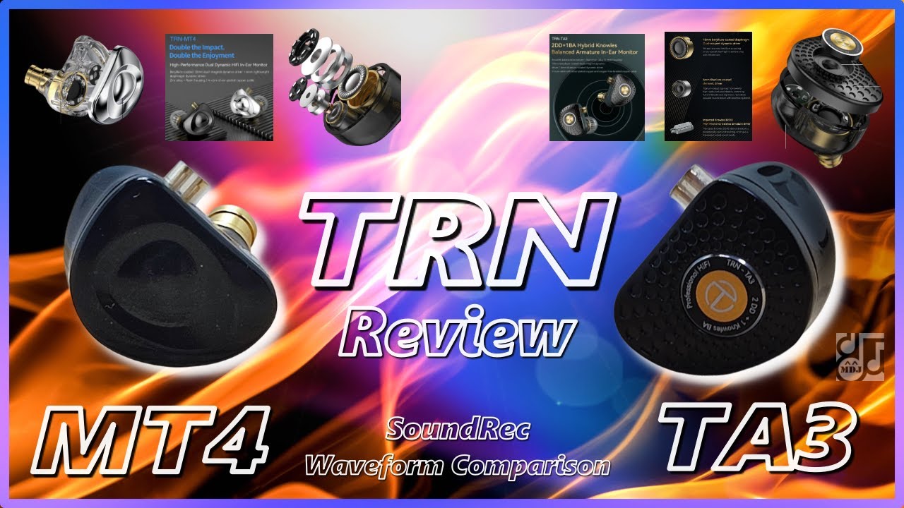 TRN 2モデル同時レビュー！「TRN TA3 & MT4」中華イヤフォン レビュー・音収録・波形比較