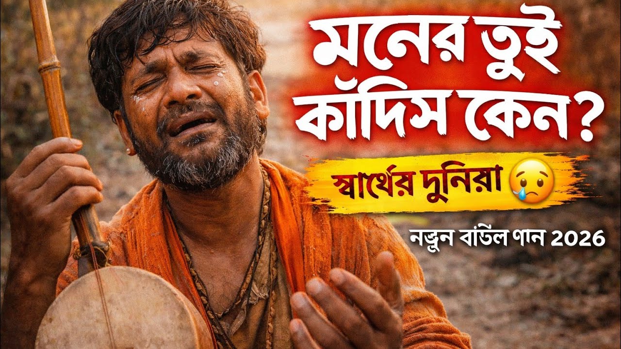 মনরে তুই কার লাগি কাঁদিস 😢 | নতুন বাউল গান 2026 | শুনলে চোখে পানি আসবে