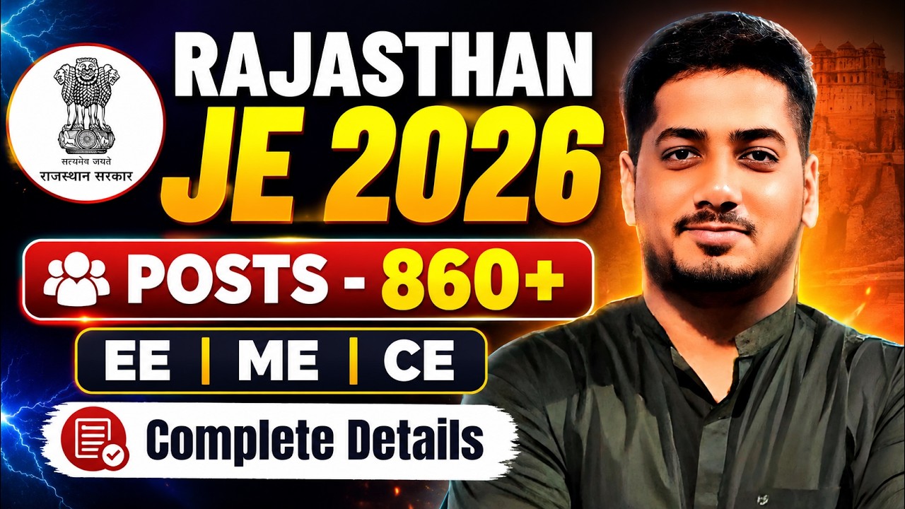 Rajasthan JE 2026 | Posts - 869 | Exam Pattern, Eligibility Full Details by Rishabh Sir (A.E.)