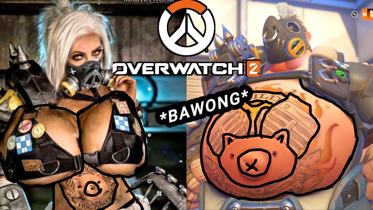 OVERWATCH | ROADHOG JIGGLES HIS BIG BELLY AND TURNS FEMALE *BAWONG* *FORTNITE COLLAB HYPE*💪🐷👀😍🍑🥵🔥