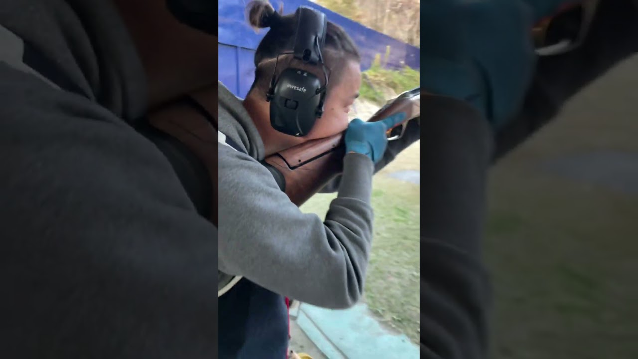 【実銃】これが三回目の射撃姿よ！【クレー射撃】散弾銃