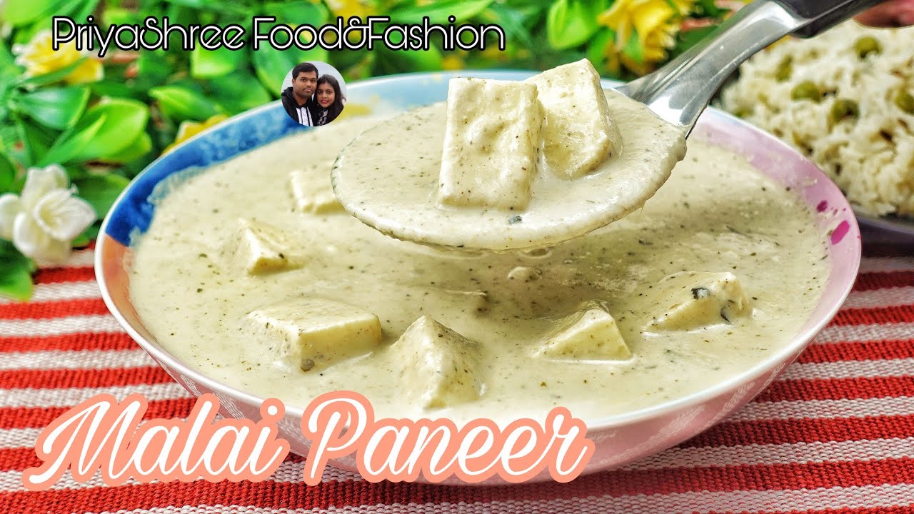 मलाई पनीर Malai Paneer recipe | White gravy paneer curry | Easy paneer curry