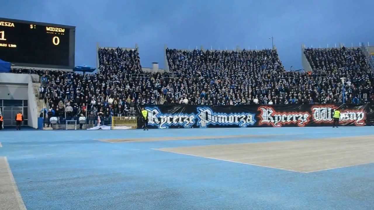 Zawisza Bydgoszcz 2-0 Widzew Łódź doping i oprawa Zawiszy