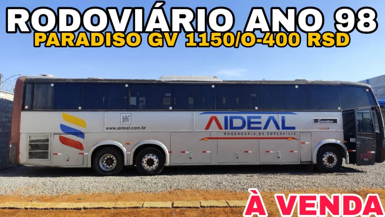 &Ocirc;NIBUS RODOVI&Aacute;RIO GV 1150 ANO 1998 &Agrave; VENDA
