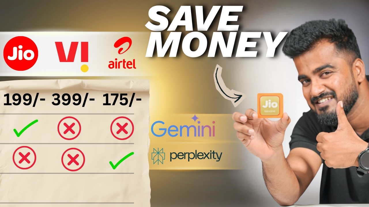 Airtel vs Jio vs Vi: The REAL Winner (2025) | Best Recharge + AI Freebies (Gemini vs Perplexity)