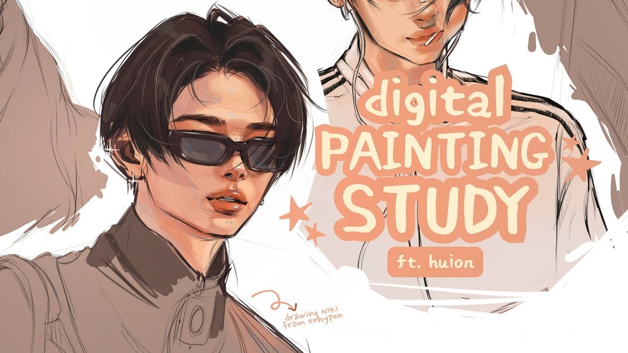 рисование Ники, изучение цифровой живописи с Huion ☆ ࣪ ˖