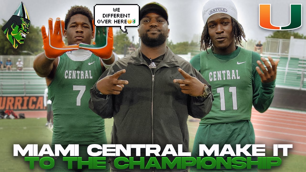 MIAMI CENTRAL GO CRAZY AT UNIVERSITY OF MIAMI 7ON7 CHAMPIONSHIP GAME 😳 MIC’D UP UP WITH TOMMY SHULER
