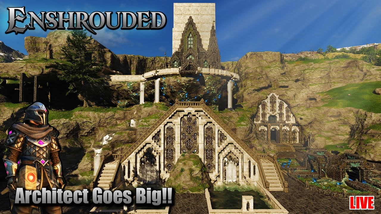 Enshrouded Mega Build: Designing an Epic Cathedral LIVE