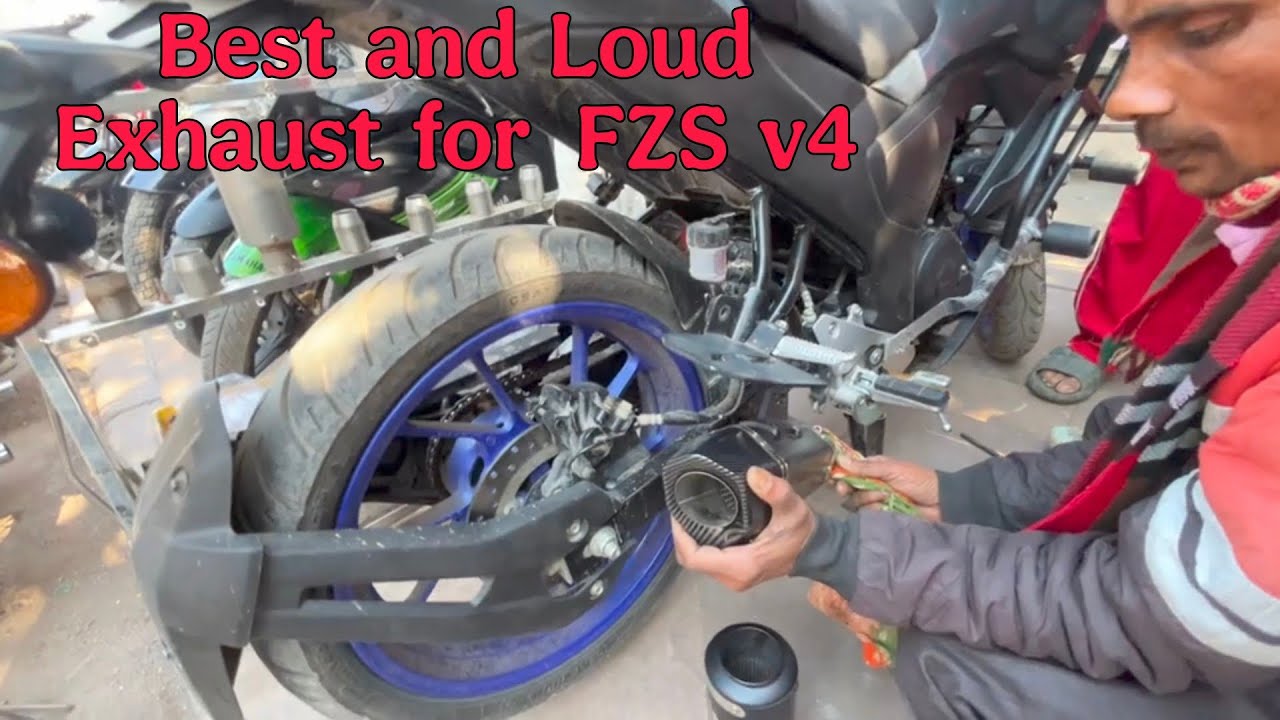 Best and Loud Exhaust For FZS V4 🥵💥