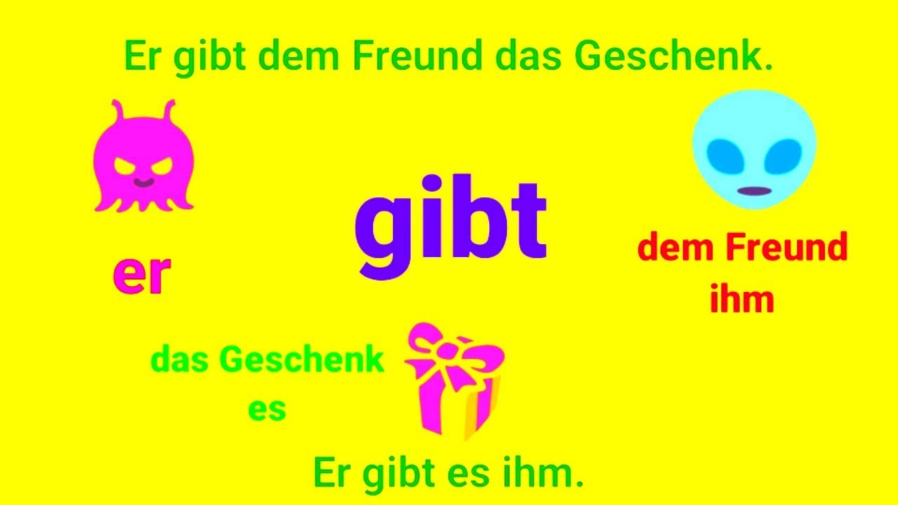 A1, A2, B1, B2, C1, Verb, Dativ, Akkusativ, Objekt, Position, Pronomen, mir, mich, dir, dich, ihm, i