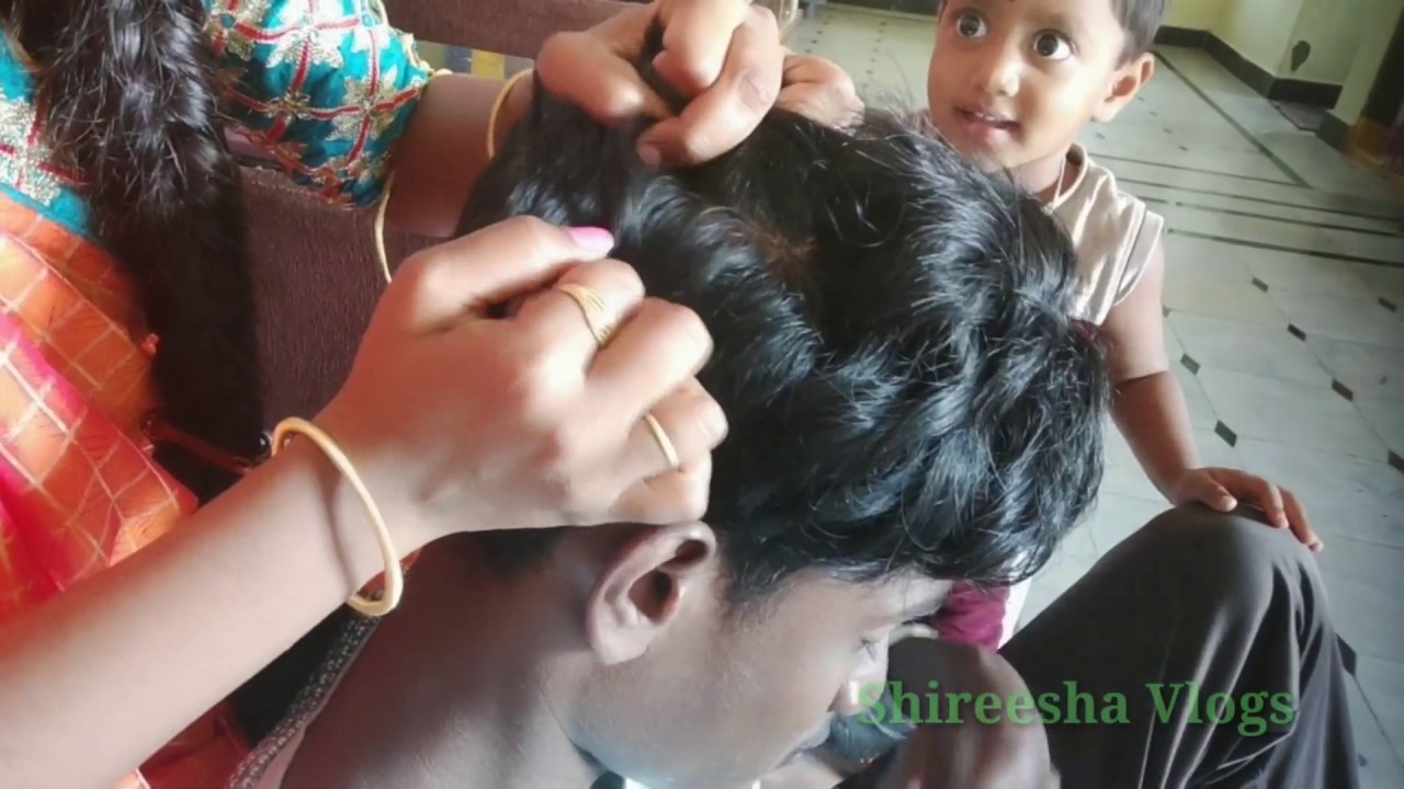 Nitpicking/Licepicking by my Brother || Traditional lice picking || brothers hair nitpicking || hair