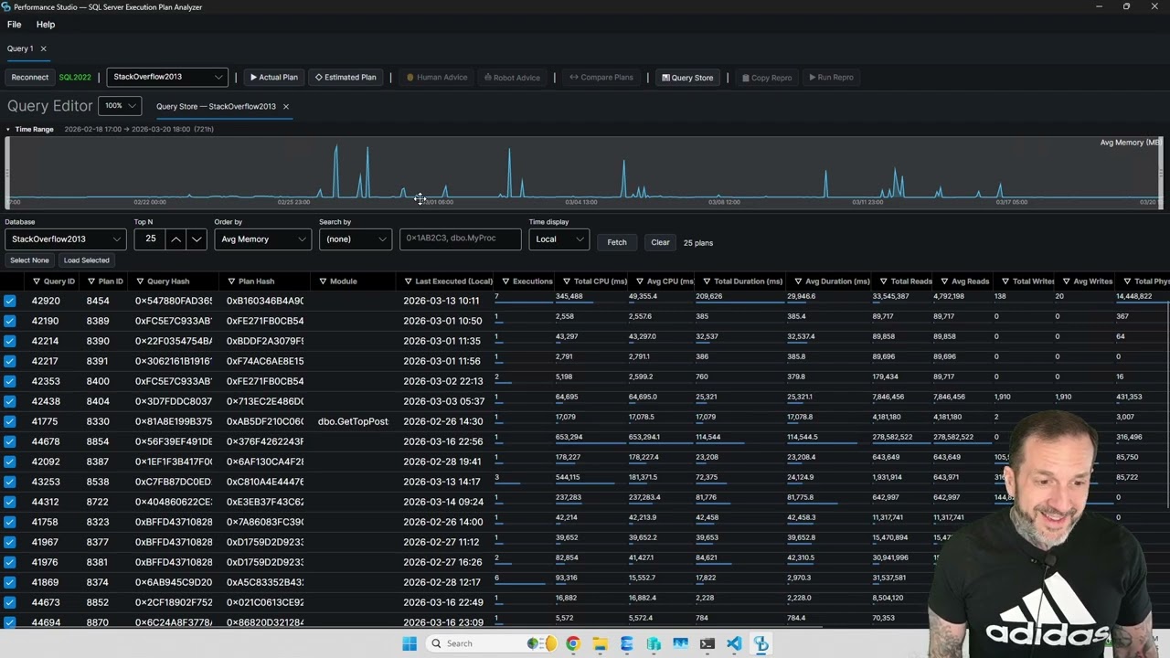 Performance Studio 1.2.5: Временные срезы хранилища запросов и автоматические обновления