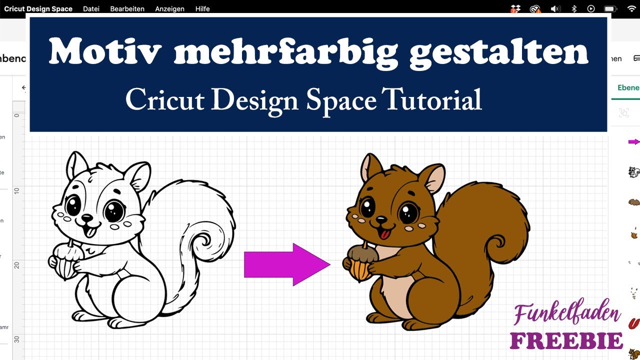 Anleitung - Motive mehrfarbig erstellen im Cricut Design Space Tutorial