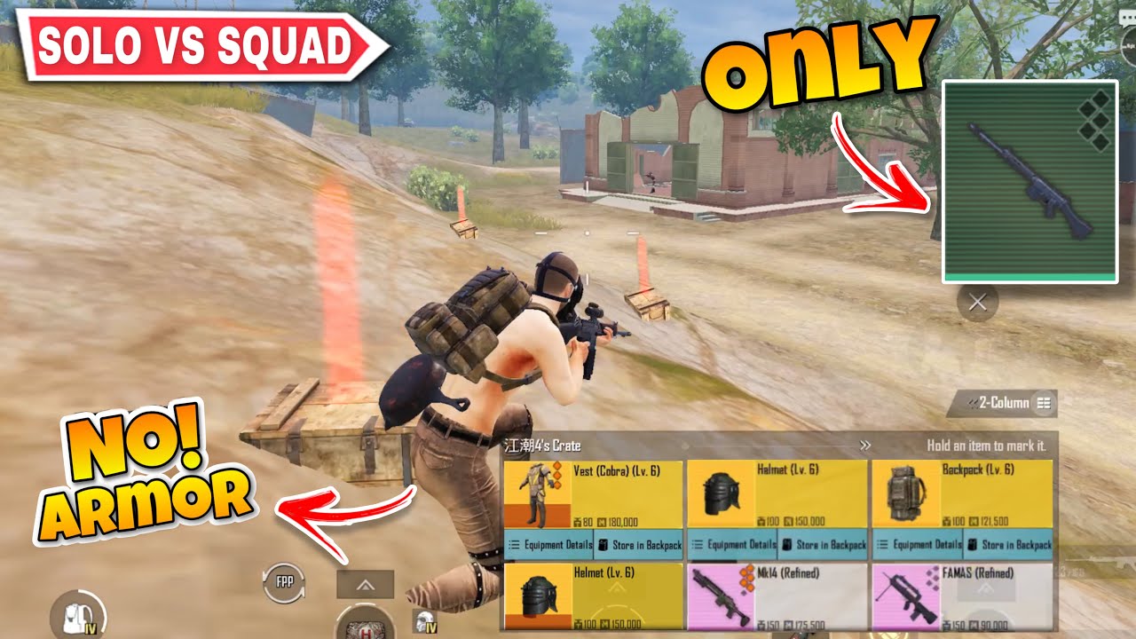 No Armor 🚫 + SLR Repaired Only Solo Vs Squad Challenge In Advance Mode 🤯 | Metro Royale Chapter 10