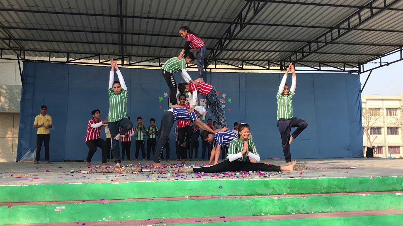 Gymnastics pyramids on 26th jan by Xavierites Mansa