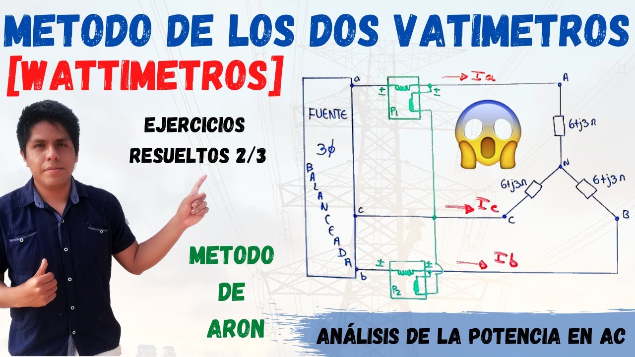 METODO de los DOS VATIMETROS [WATTIMETROS] EJERCICIOS RESUELTOS 💥 CONEXION DE ARON ⚠️[MUY FACIL]