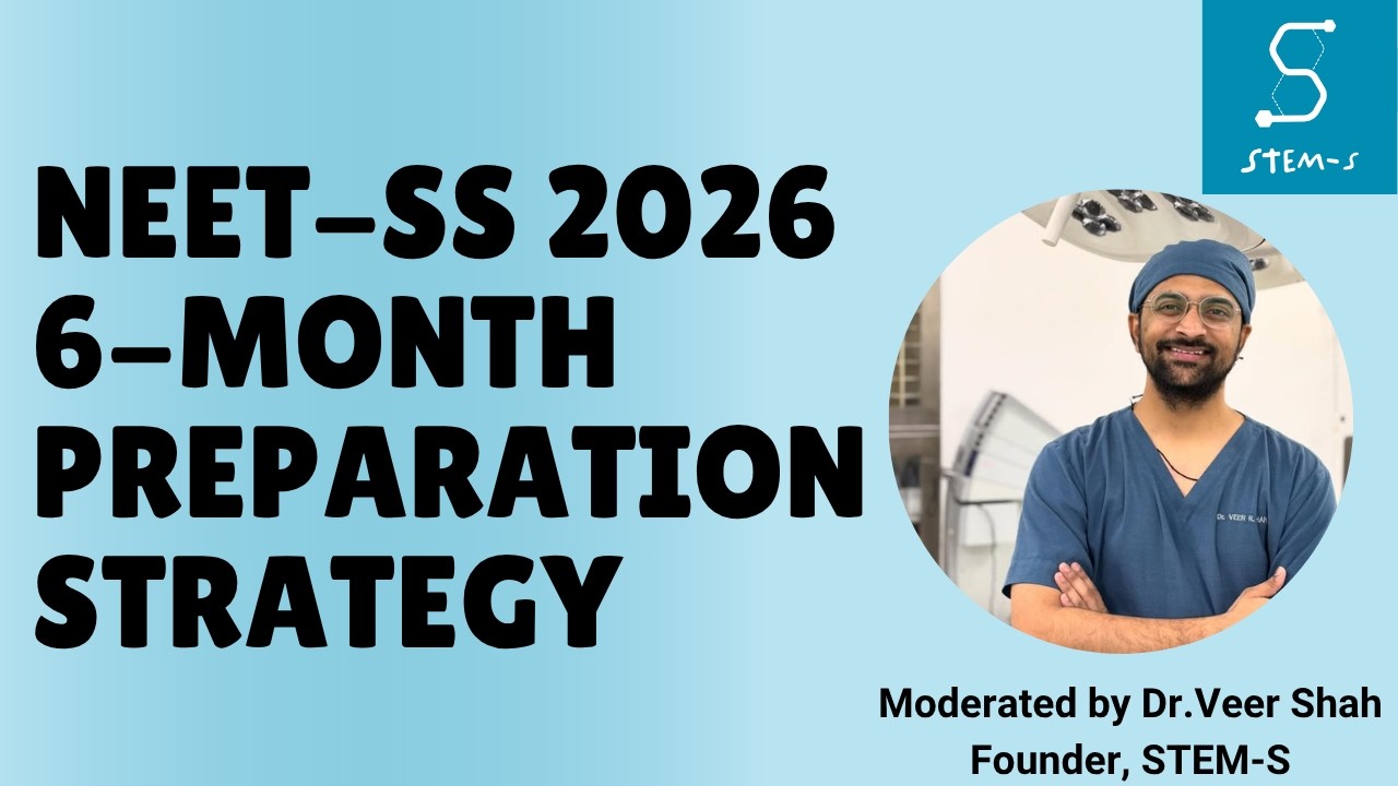 6-Month Preparation Strategy for NEET-SS 2026 with Dr Veer Shah | STEM-S
