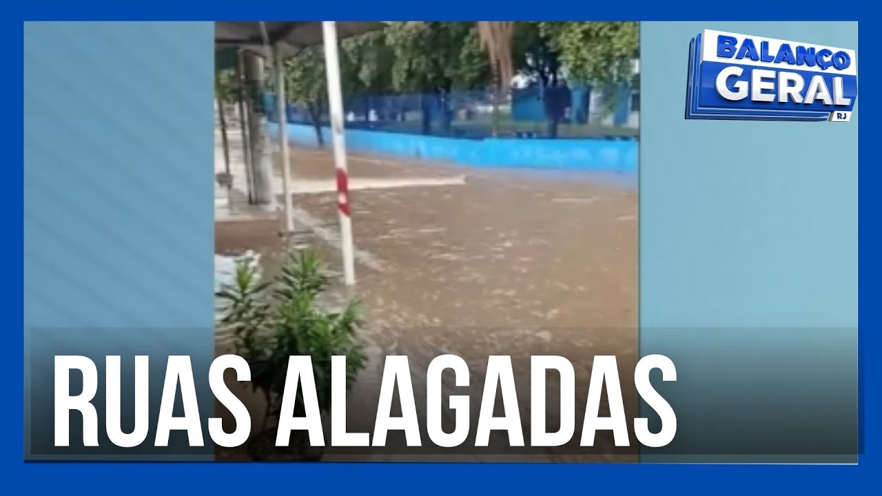 TEMPORAL ALAGOU RUAS E VENTO DERRUBOU TETO DE POSTO