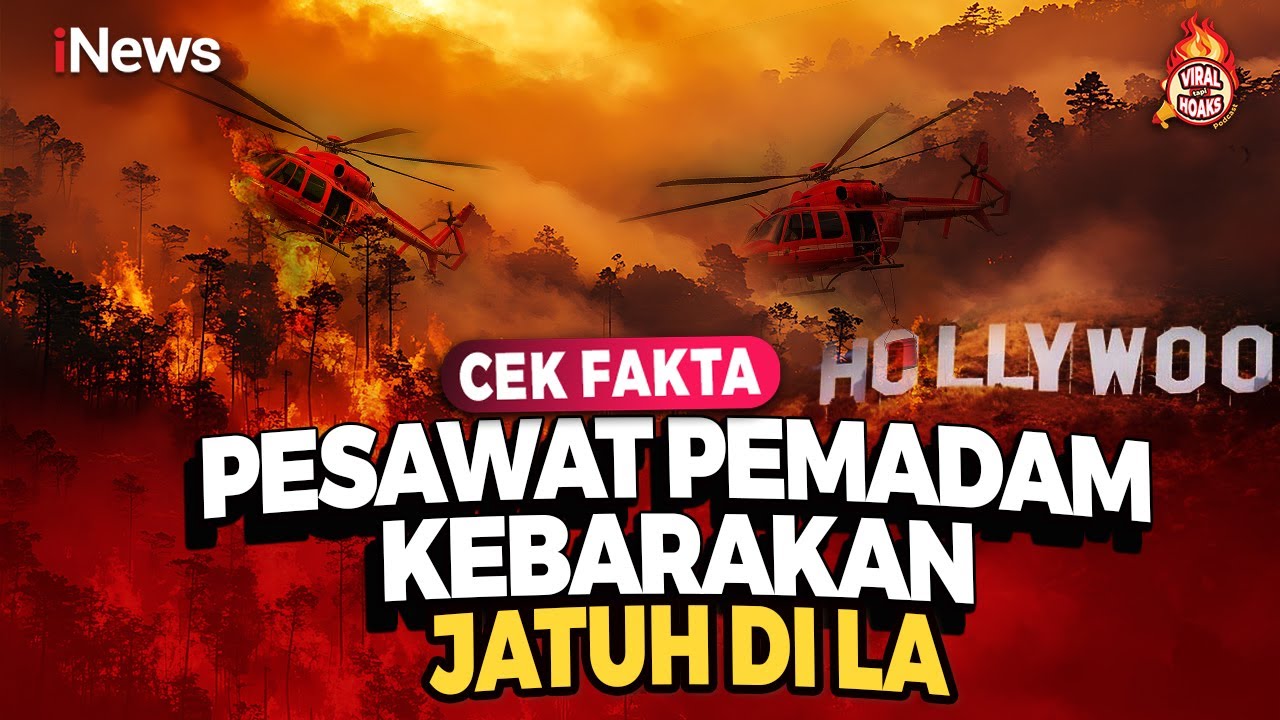 Cek Fakta, Video Pesawat Pemadam Kebakaran AS Jatuh di Los Angeles | Viral tapi Hoaks