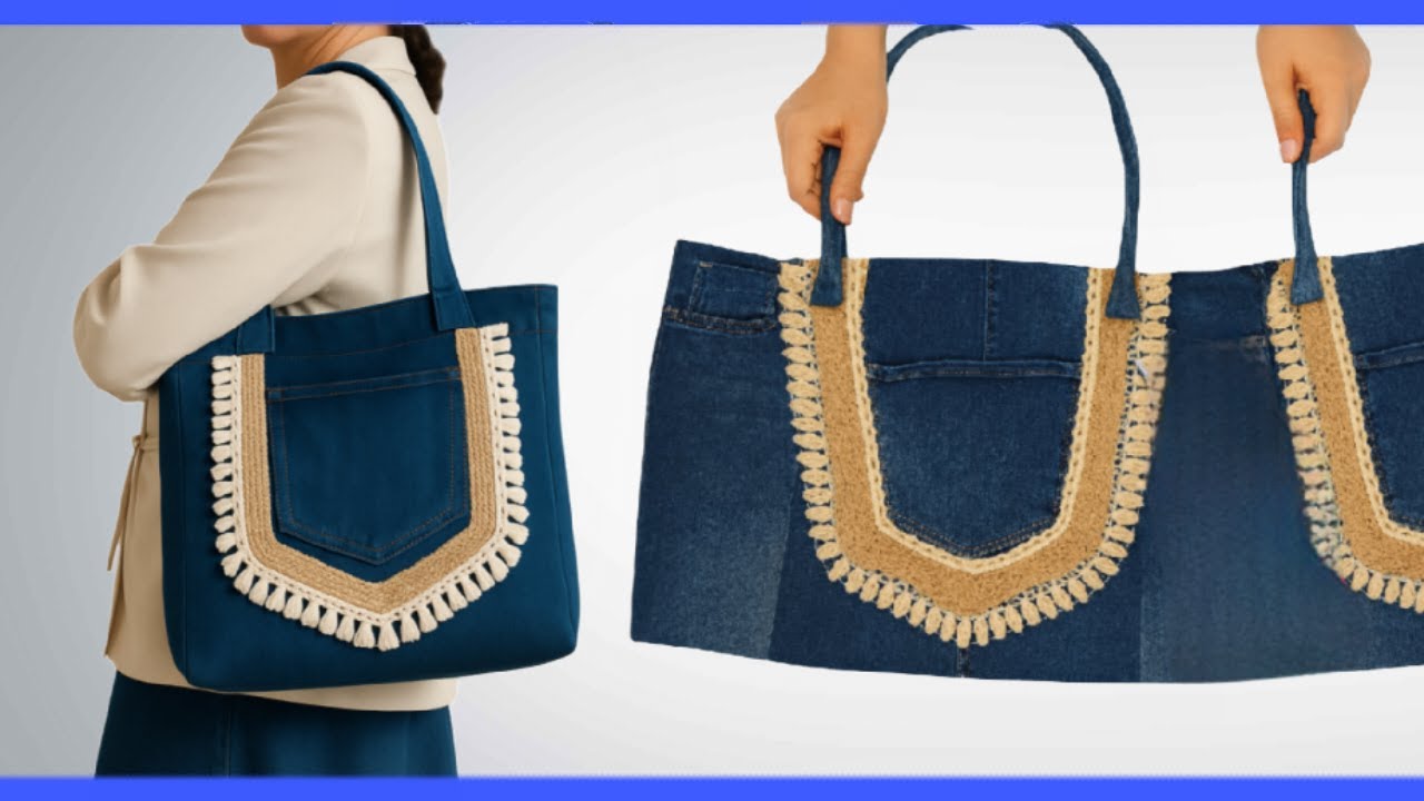 It is very easy to sew a strong bag from old jeans🤓