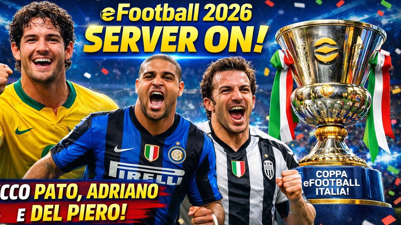 eFootball 2026 Server ON! Pato, Adriano, Del Piero + Coppa eFootball Italia, Nuova Fase Campionato